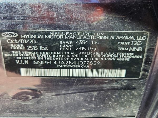 2021 HYUNDAI SONATA SEL