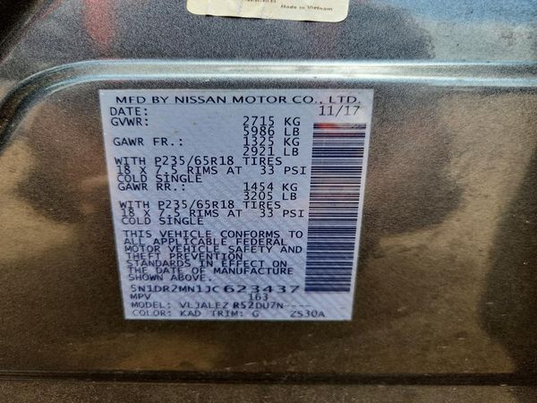 2018 NISSAN PATHFINDER