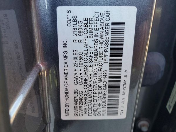 2018 ACURA TLX Standard