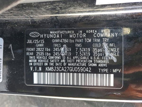 2016 HYUNDAI TUCSON