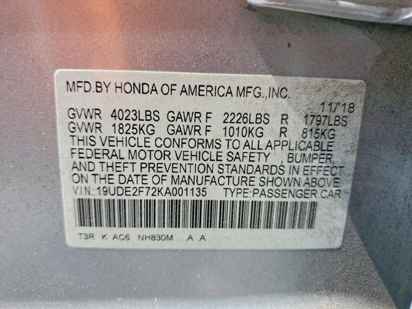 2019 ACURA ILX