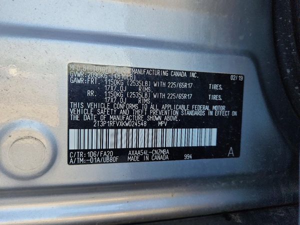 2019 TOYOTA RAV4 XLE / XLE Premium 4WD