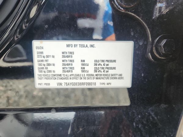 2024 TESLA MODEL Y