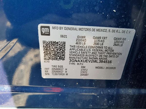 2021 CHEVROLET EQUINOX LT (1LT)
