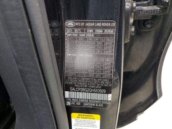 2016 LAND ROVER DISCOVERY SE