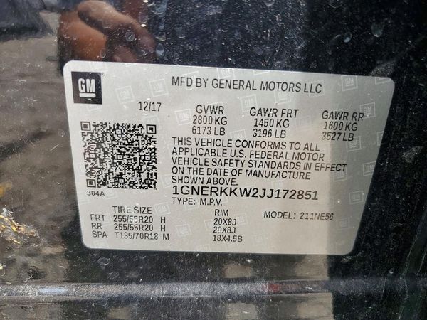 2018 CHEVROLET TRAVERSE