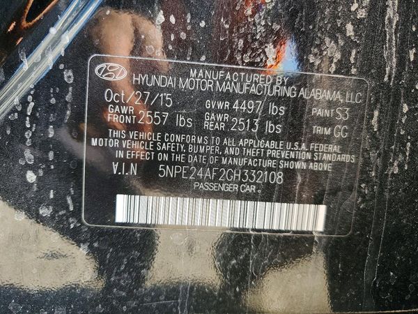 2016 HYUNDAI SONATA
