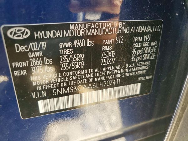 2020 HYUNDAI SANTA FE SEL