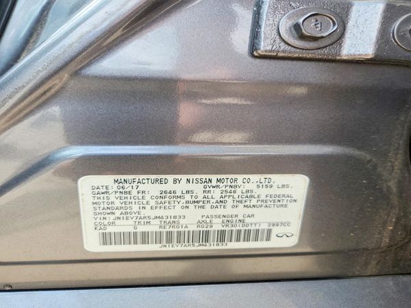 2018 INFINITI EX37 4DR AWD