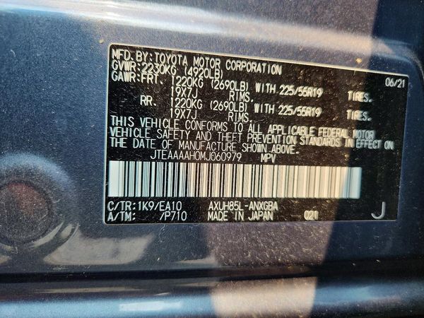 2021 TOYOTA VENZA