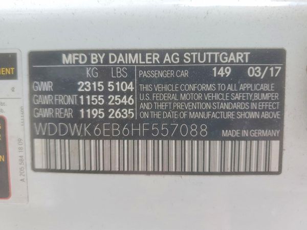 2017 MERCEDES-BENZ C AMG C43