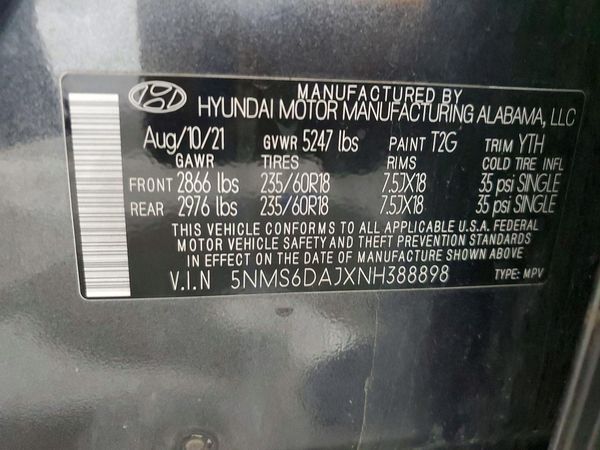 2022 HYUNDAI SANTA FE