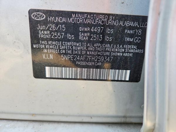 2015 HYUNDAI SONATA