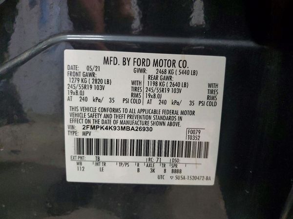 2021 FORD EDGE Titanium