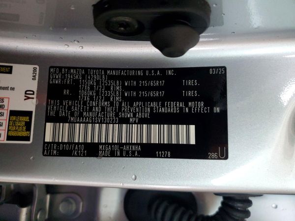 2025 TOYOTA COROLLA CROSS L