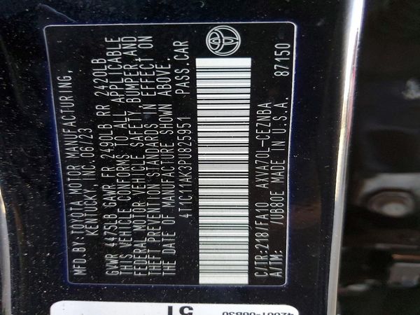 2023 TOYOTA CAMRY LE