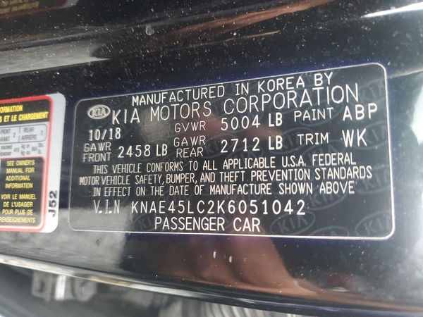 2019 KIA STINGER