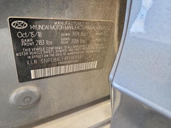 2019 HYUNDAI ELANTRA
