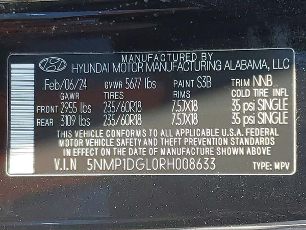 2024 HYUNDAI SANTA FE SE