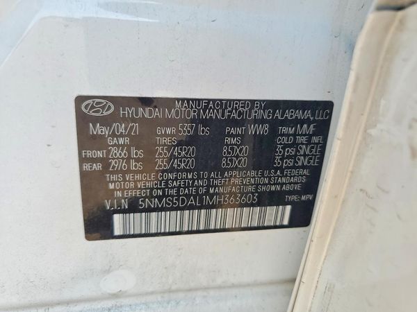 2021 HYUNDAI SANTA FE Calligraphy