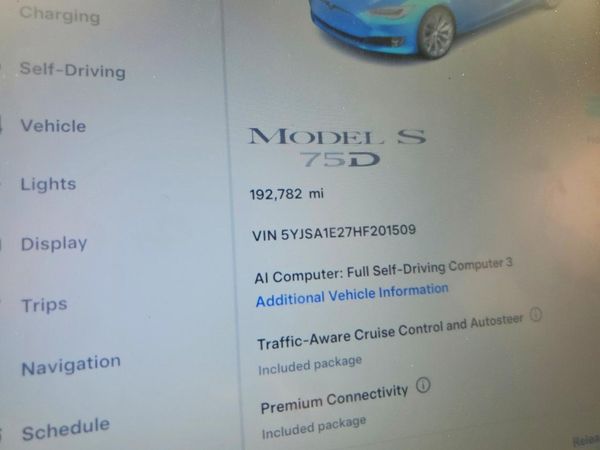 2017 TESLA MODEL S — ODOM