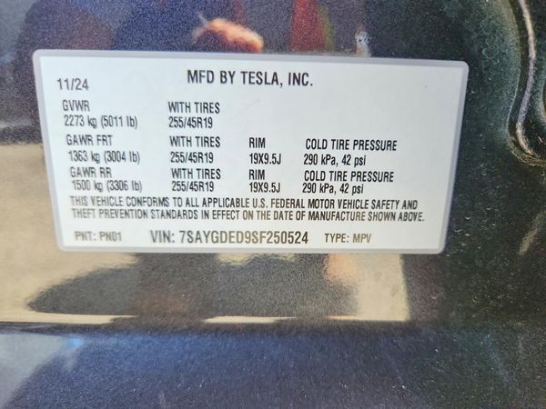 2025 TESLA MODEL Y