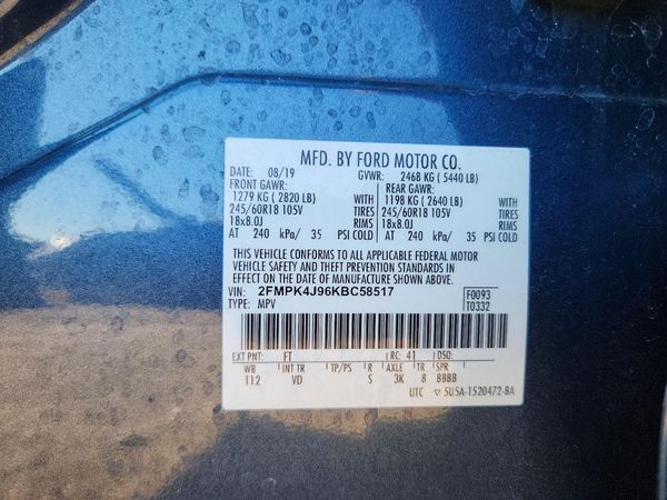 2019 FORD EDGE SEL