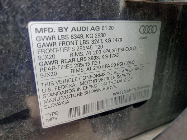 2020 AUDI Q7 quattro Premium Plus