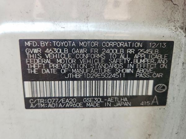 2014 LEXUS IS
