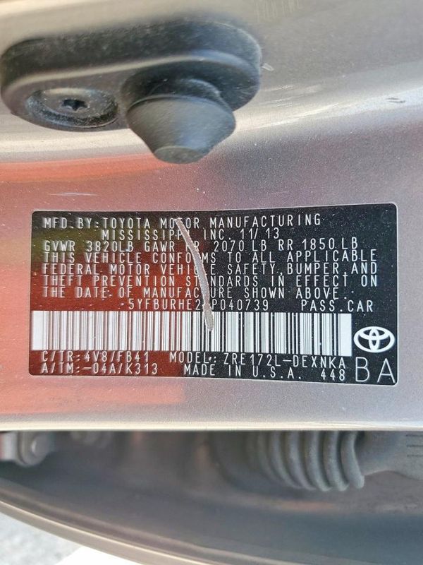 2014 TOYOTA COROLLA L/LE