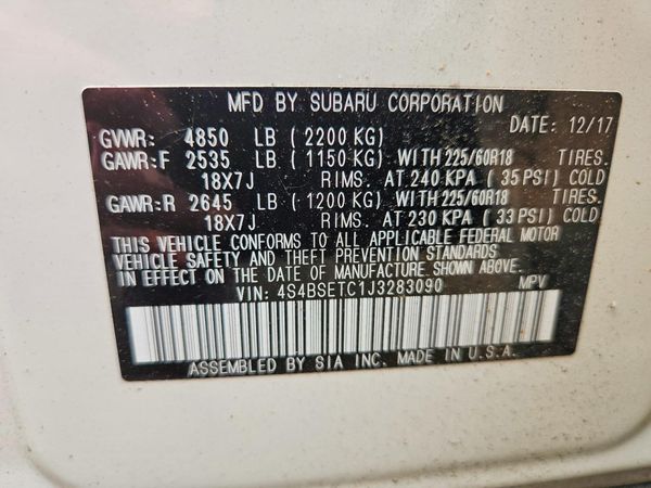 2018 SUBARU OUTBACK