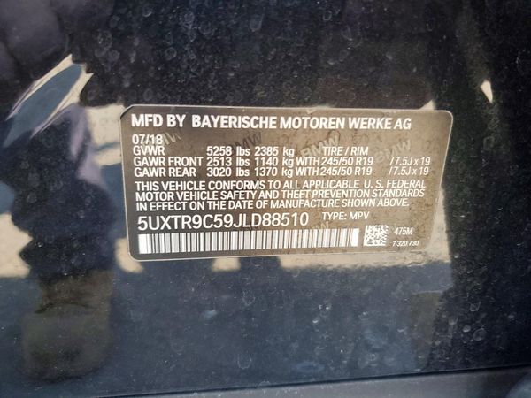 2018 BMW X3 sDrive30i
