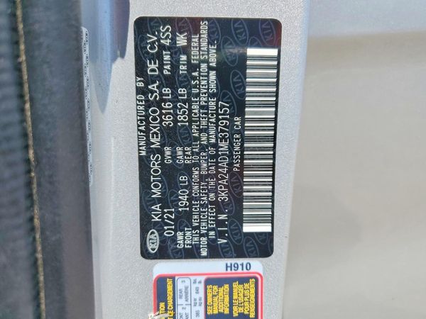 2021 KIA RIO LX, S