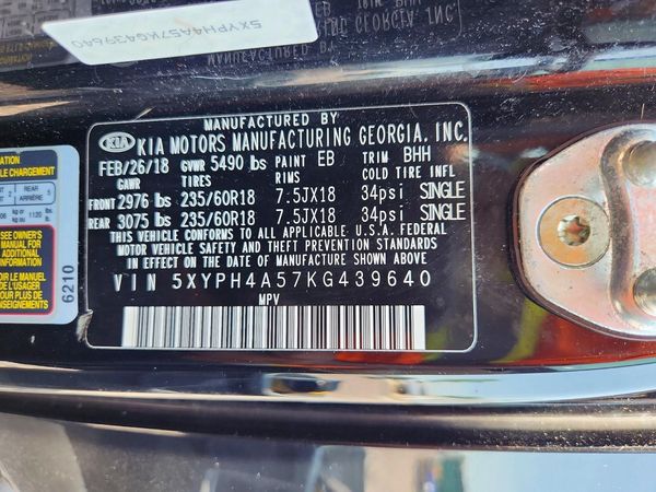 2019 KIA SORENTO EX, EX Sport
