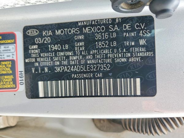 2020 KIA RIO LX, S