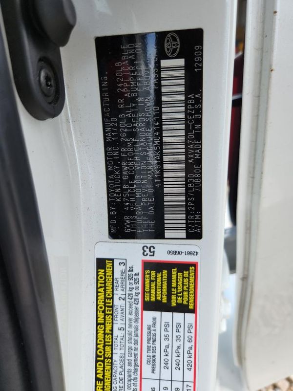 2021 TOYOTA CAMRY