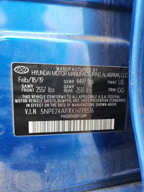 2019 HYUNDAI SONATA Eco Turbo, SE
