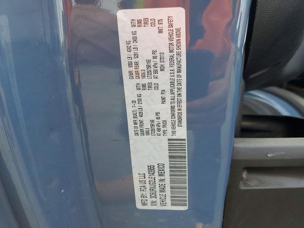 2020 RAM PROMASTER 3500 VF