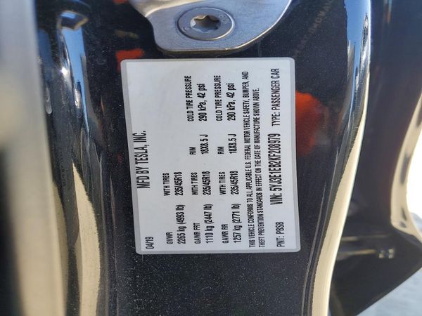 2019 TESLA MODEL 3