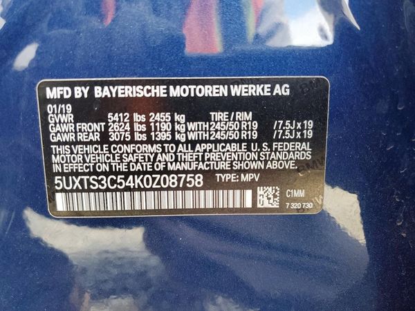 2019 BMW X3 M40i