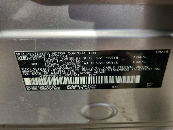 2018 TOYOTA RAV4 Ltd/Platinum