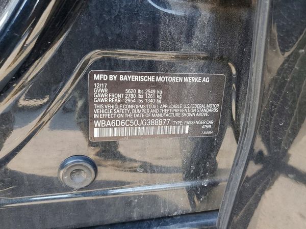 2018 BMW 650 xDrive Gran Coupe