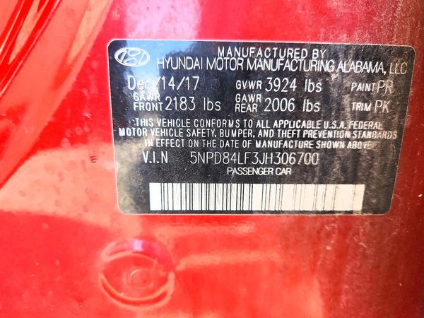 2018 HYUNDAI ELANTRA
