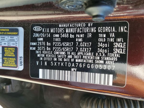 2015 KIA SORENTO GL