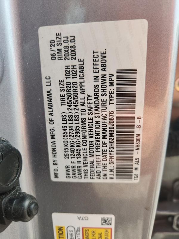 2021 HONDA PILOT