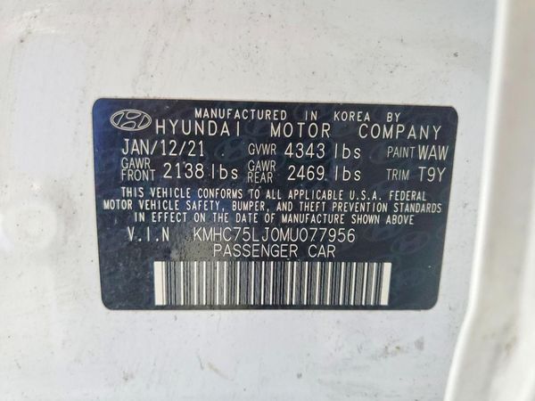 2021 HYUNDAI IONIQ SE