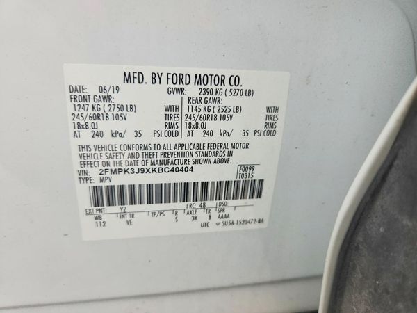 2019 FORD EDGE SEL