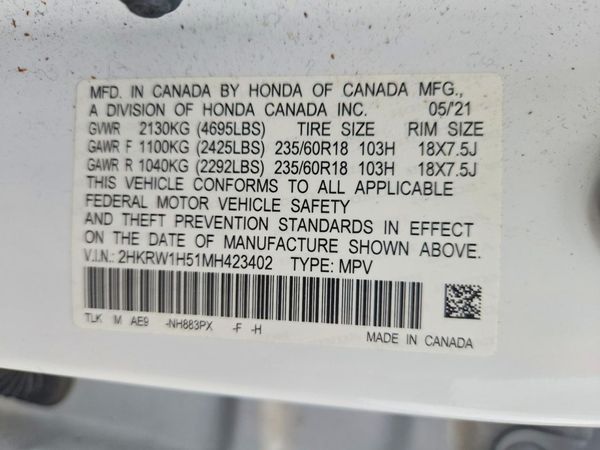 2021 HONDA CR-V EX