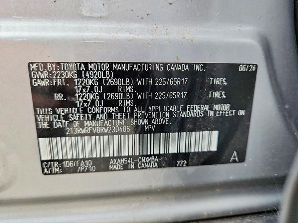 2024 TOYOTA RAV4 XLE — VINS