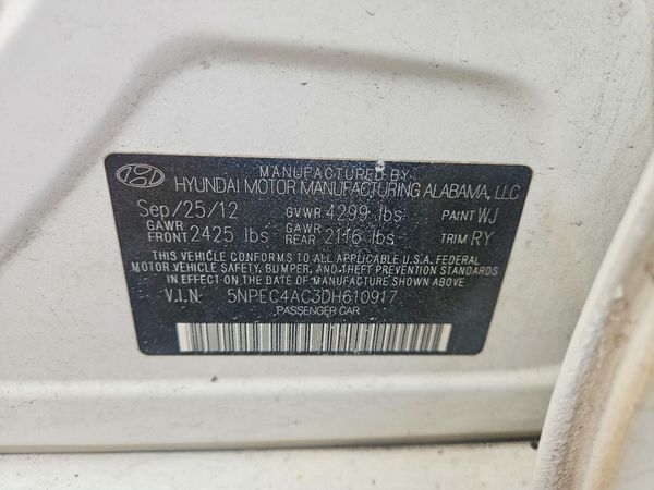 2013 HYUNDAI SONATA